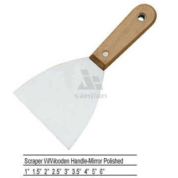 Sjsl38 Cuchillo de masilla de madera pulida de acero al carbono